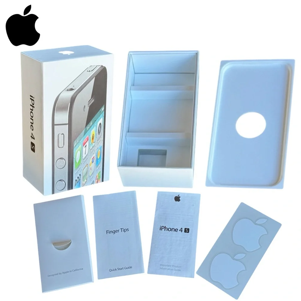 Apple iPhone 4S Black 64GB OEM EMPTY Boxes & Inserts